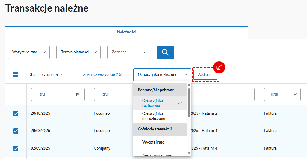 Wyb&oacute;r formatu pliku do pobrania